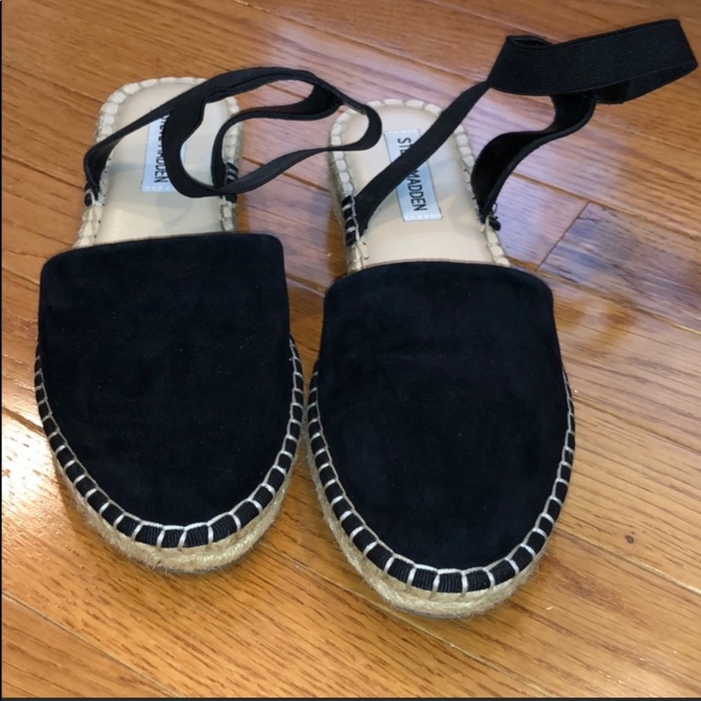 Steve Madden Black Espadrilles